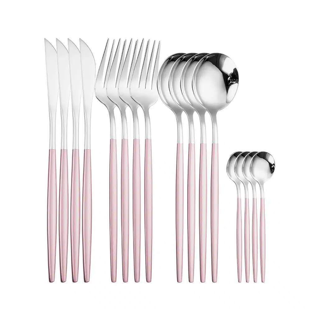 pink silver 16pcs