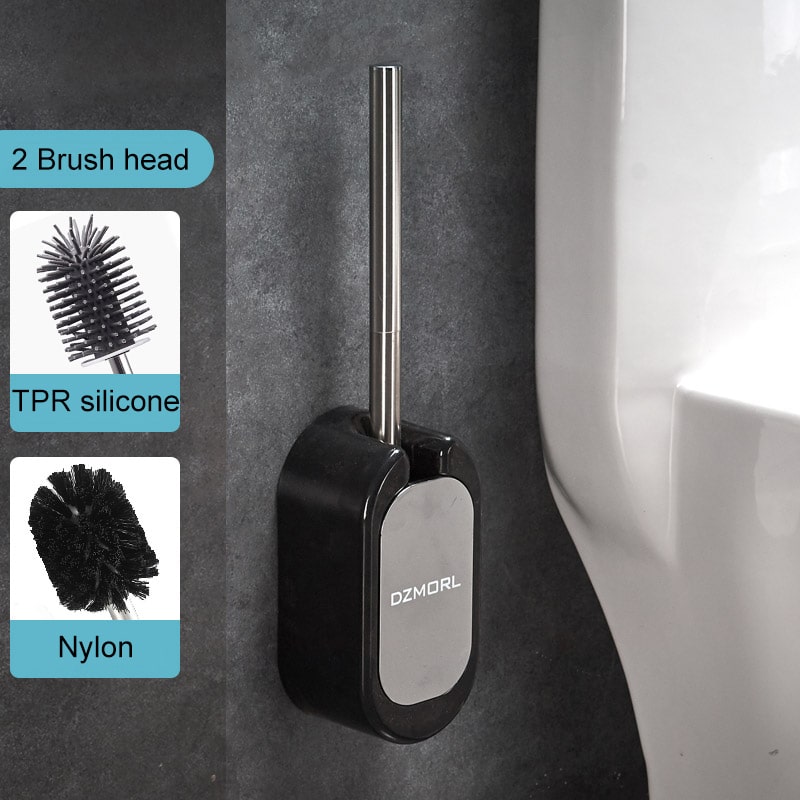 Black toilet brush