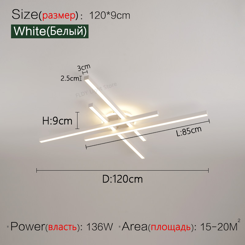 White 120cm-4Heads