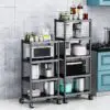 מיקרוגל מדפי . אחסון וסדר אחסון למטבח 1
