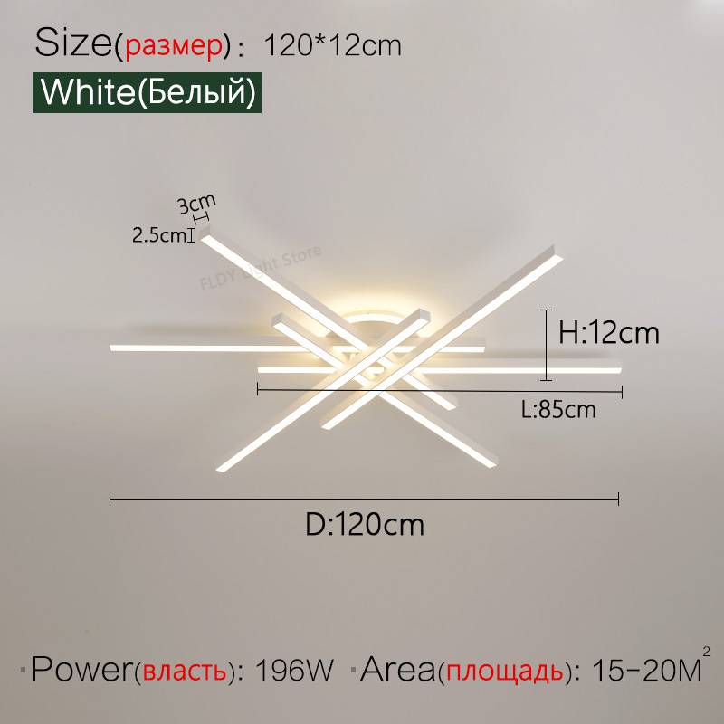 White 120cm-6Heads