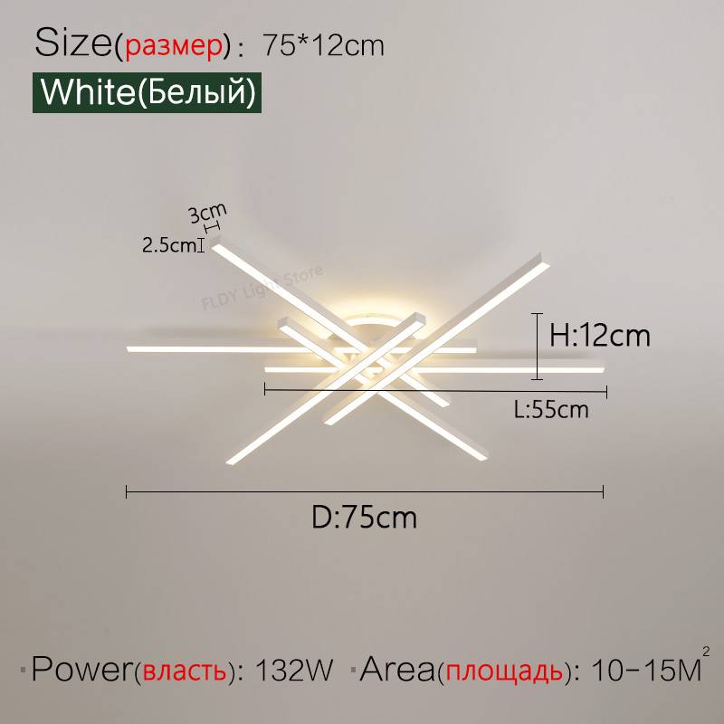 White 75cm-6Heads