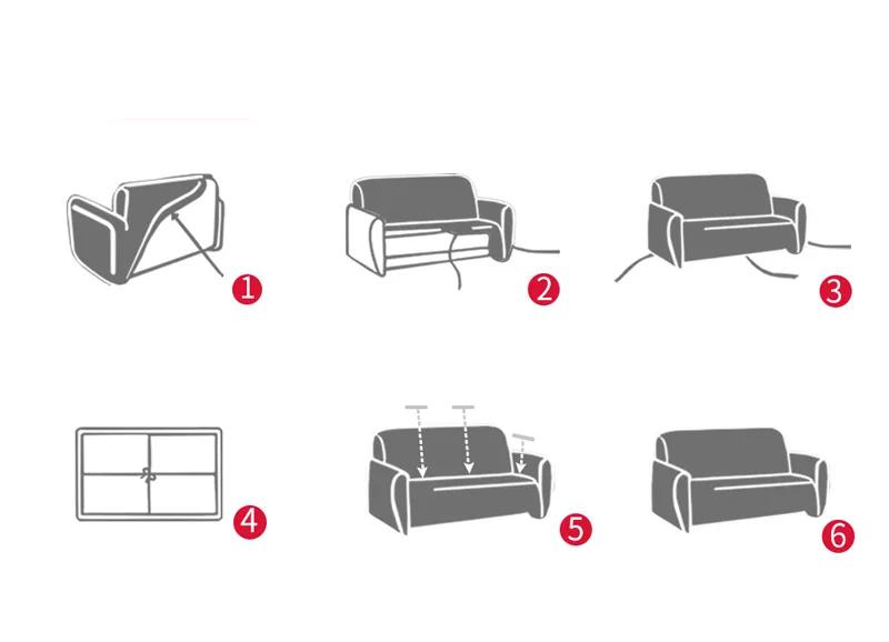 כורסא כיסוי אלסטי ספה כיסוי כותנה למתוח ספה מכסה לסלון Copridivano ריפוד לספה יחידה ספה כיסוי